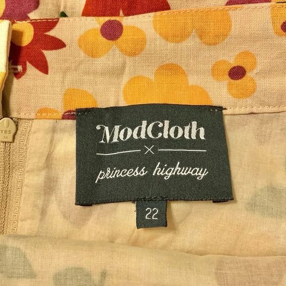 MODCLOTH x PRINCESS HIGHWAY NWOT Floral Mini Skirt‎ in Cream - Picture 8 of 12